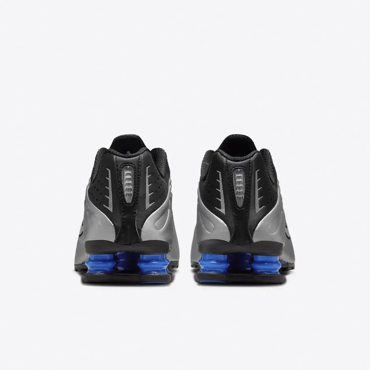 Nike Shox R4 Metallic Silver Black Racer Blue