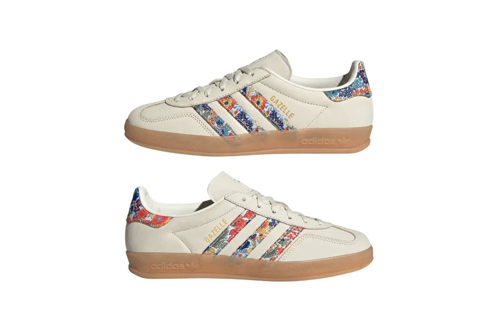 Adidas Gazelle Indoor Liberty London Floral Embroidery Stripes Multi-Color