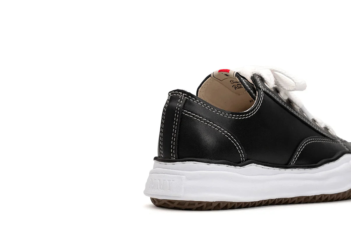 Maison Mihara Yasuhiro "PETERSON"OG Sole Leather Low-top Black Preto/Branco
